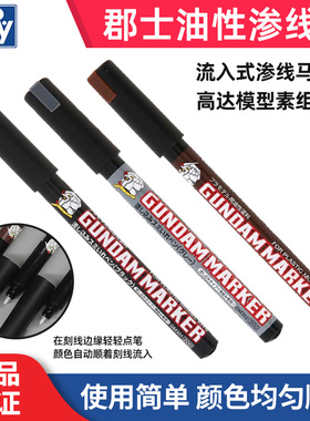 天易模型 郡士 GM301 GM302 GM303高达模型上色油性马克笔渗线笔