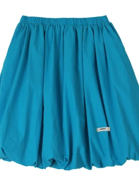 neihe2025松紧腰显瘦褶皱蓬蓬半裙花苞半身裙女春252220纯色棉