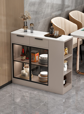 蜂窝铝餐边柜客厅靠墙轻奢双面隔断柜置物柜简约家用收纳柜玄关柜