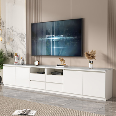 蜂窝铝岩板电视柜简约现代家用小户型收纳储物一体客厅高款落地柜