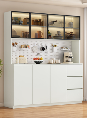 蜂窝铝餐边柜一体靠墙高柜现代简约客厅酒柜咖啡茶水柜厨房储物柜