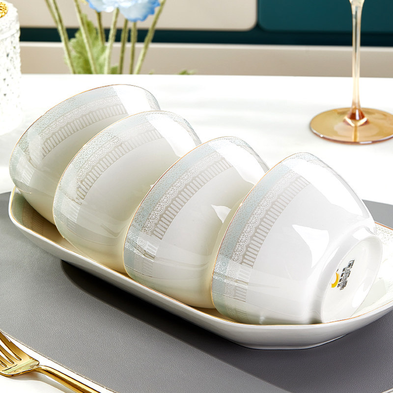 优尊陶瓷北欧风家用可微波饭碗