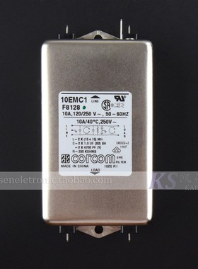 10EMC1 F8128 1-6609037-3 Corcom 10A 抗干扰跑步机UL VDE滤波器