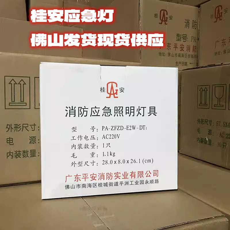 桂安牌平安厂DT1DT2消防应急灯LED高亮停电应急照明指示灯2个装