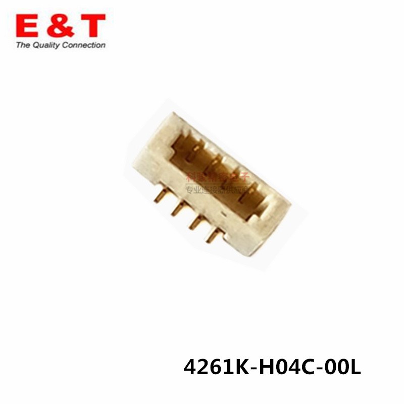 Entery恩得利 4261K-H04C-00L连接器SUR0.8 4P刺破式立贴镀金插座