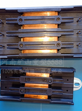 新型黑色无接缝滑触线中间连接器3P4P天车行吊电源供电器滑线接头