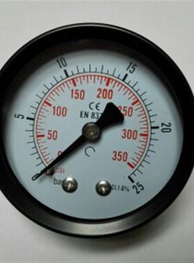 背接式轴向压力表 50mm y50z 压力0350psi 025bar 螺纹ZG1/8