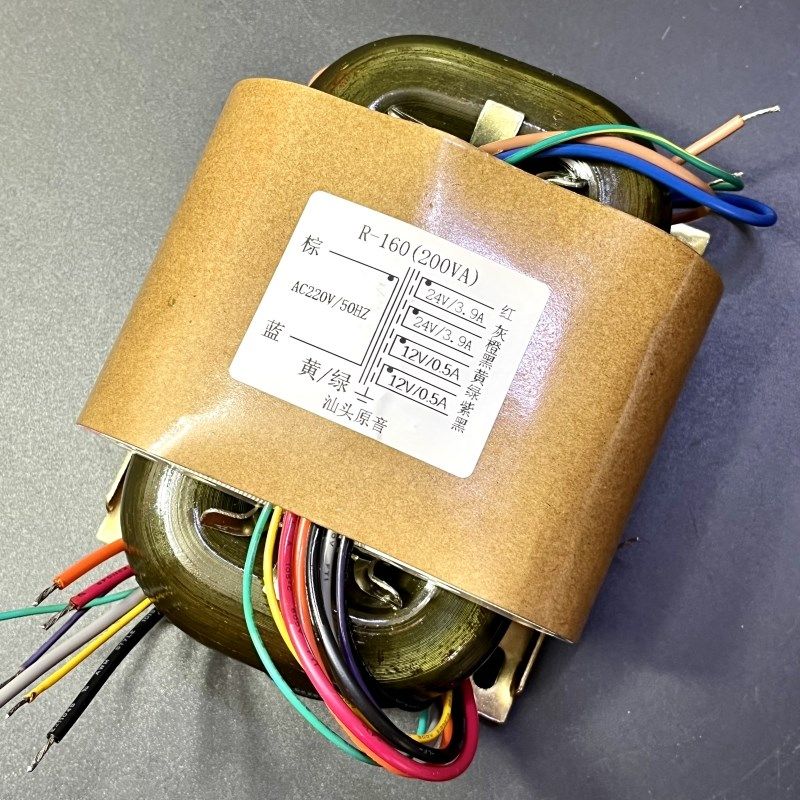 R型电源变压器200W双24V+双12V R牛 音响变压器 铜线