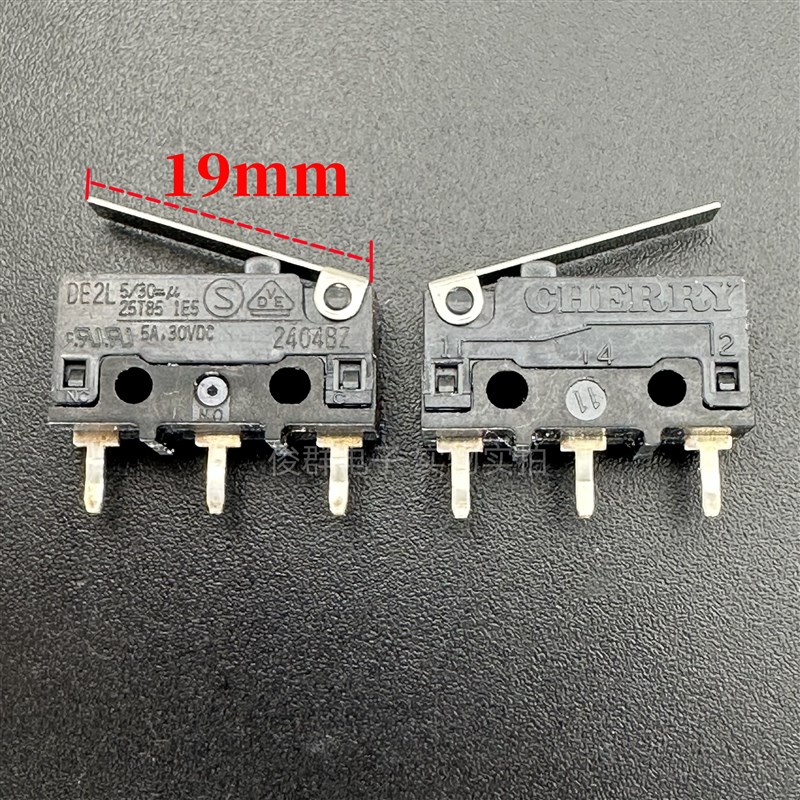 德国CHERRY樱桃DE2L微动开关3脚行程限位复位检测轻触点鼠标按键