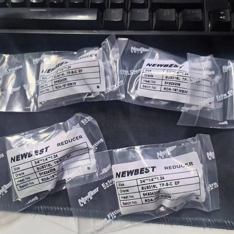 NEWBEST不锈钢316L超纯净大小头3/4-1/4微焊大小头EP19.05-6.35