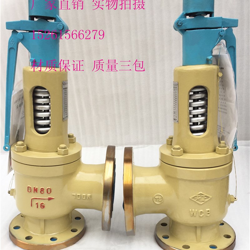 A48H-16C铸钢法兰安全阀DN15-200手柄弹簧蒸汽锅炉安全阀天正品牌