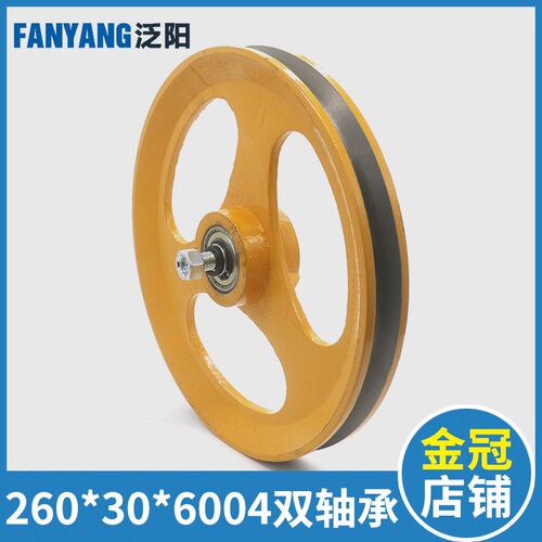 电梯限速器缓冲器轮涨紧轮260*30*6004适用富士达通力电梯配件