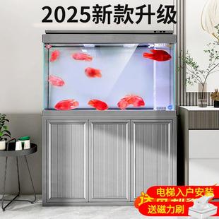 森森鱼缸底过滤水族箱客厅大型家用落地玻璃生态鱼缸中小型金鱼缸