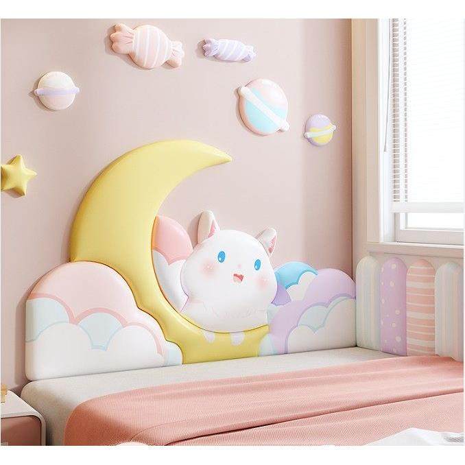 儿童房榻榻米墙围软包自粘定制女孩童墙面装饰床头板防撞靠背垫贴,家装主材,背景墙软包,淘宝优惠券,粉丝福利购,淘宝优惠卷