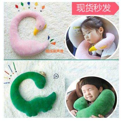 韩国卡通汽车用品儿童护颈枕U型枕靠枕创意抱枕婴儿睡枕飞机旅行