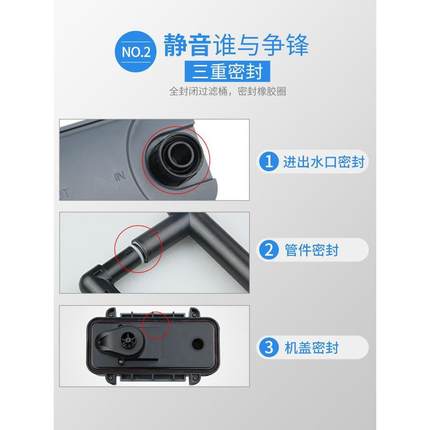 森森鱼缸过滤器净水循环三合一外置缸外小型过滤桶壁挂式803系列