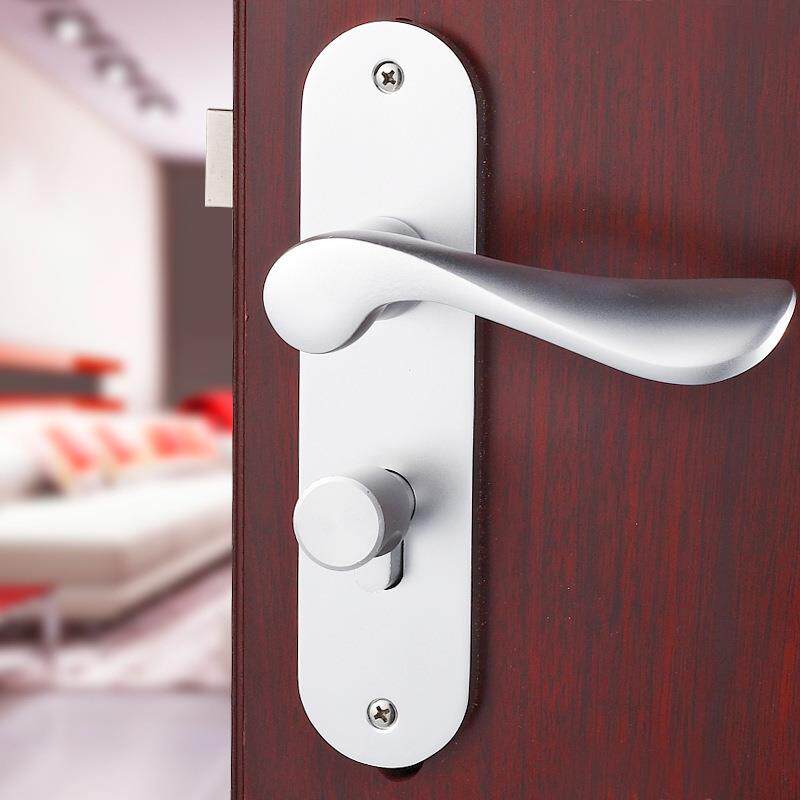 家用太空铝把手门锁室内执手锁卧室木门房门手柄太空铝锁