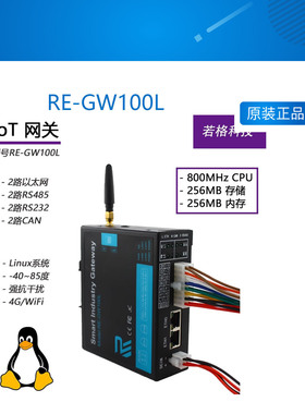 RE-GW100L IoT 4G 网关 工业级 边缘计算 物联网盒子 Linux 电梯