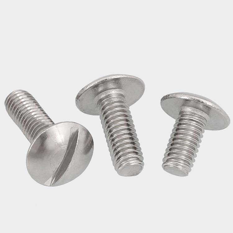 304不锈钢大扁头一字螺丝钉大平头开槽螺栓M2.5M4M5-M6*4x5x16x25