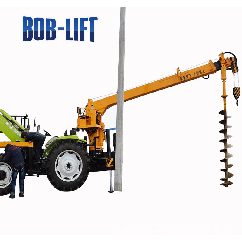 跨境小型6.吨伸缩臂随车吊液压式吊机可配钻杆车用起重机