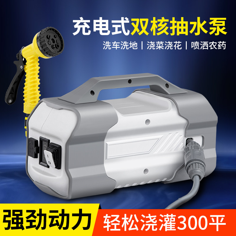 充电抽水泵家用小型自动浇菜浇花神器户外农用田园灌溉锂电抽水机