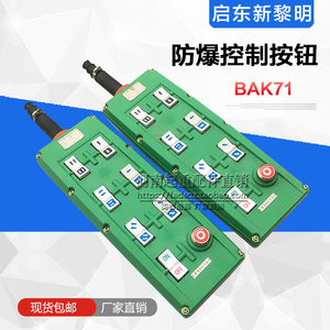 防爆电动葫芦控制手柄 BAK71起重机/行吊启东新黎明防爆按钮开关
