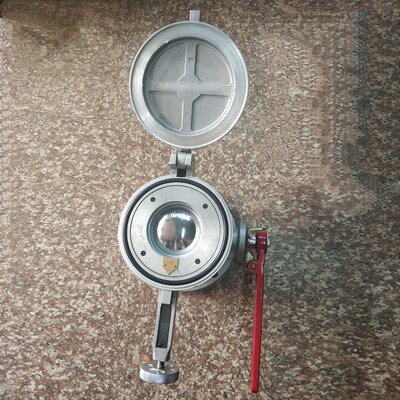 加油站油罐配件DN100双密闭密封汽油铝合金4寸一体式球阀带量油孔