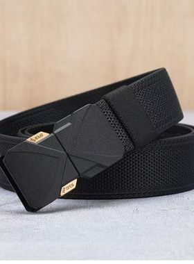 新款男士弹力对插腰带尼龙自动户外皮带帆布战术运动裤带休闲百搭