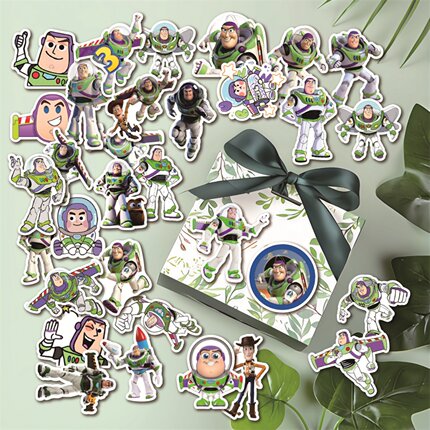 50张萌趣卡通动漫巴斯光年笔记本电脑可爱平板滑板涂鸦贴纸保温杯摆件装饰头盔相框画电动车手机DIY防水贴纸