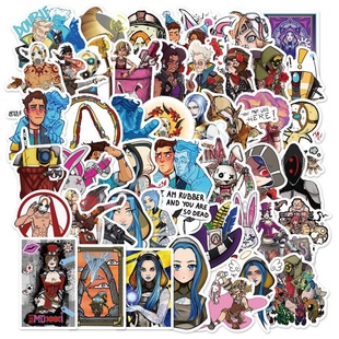 50张入射击游戏无地之主涂鸦贴纸行李箱笔记本电脑水杯滑板车头盔相框画充电宝手账门柜吉他头盔DIY防水贴画