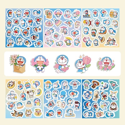 6大张哆啦A梦贴纸卡通可爱机器猫