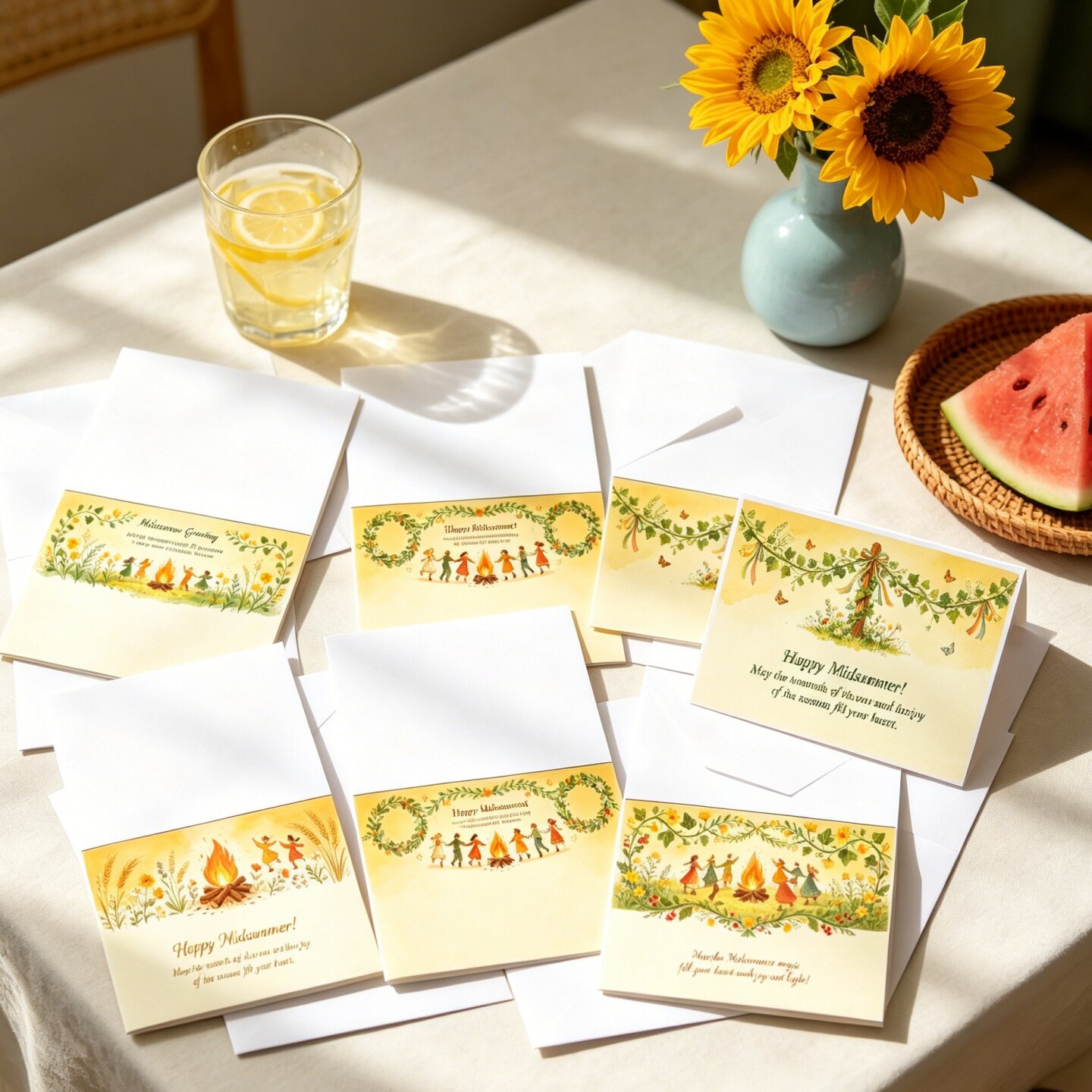 MidsummerGreetingCards6张装