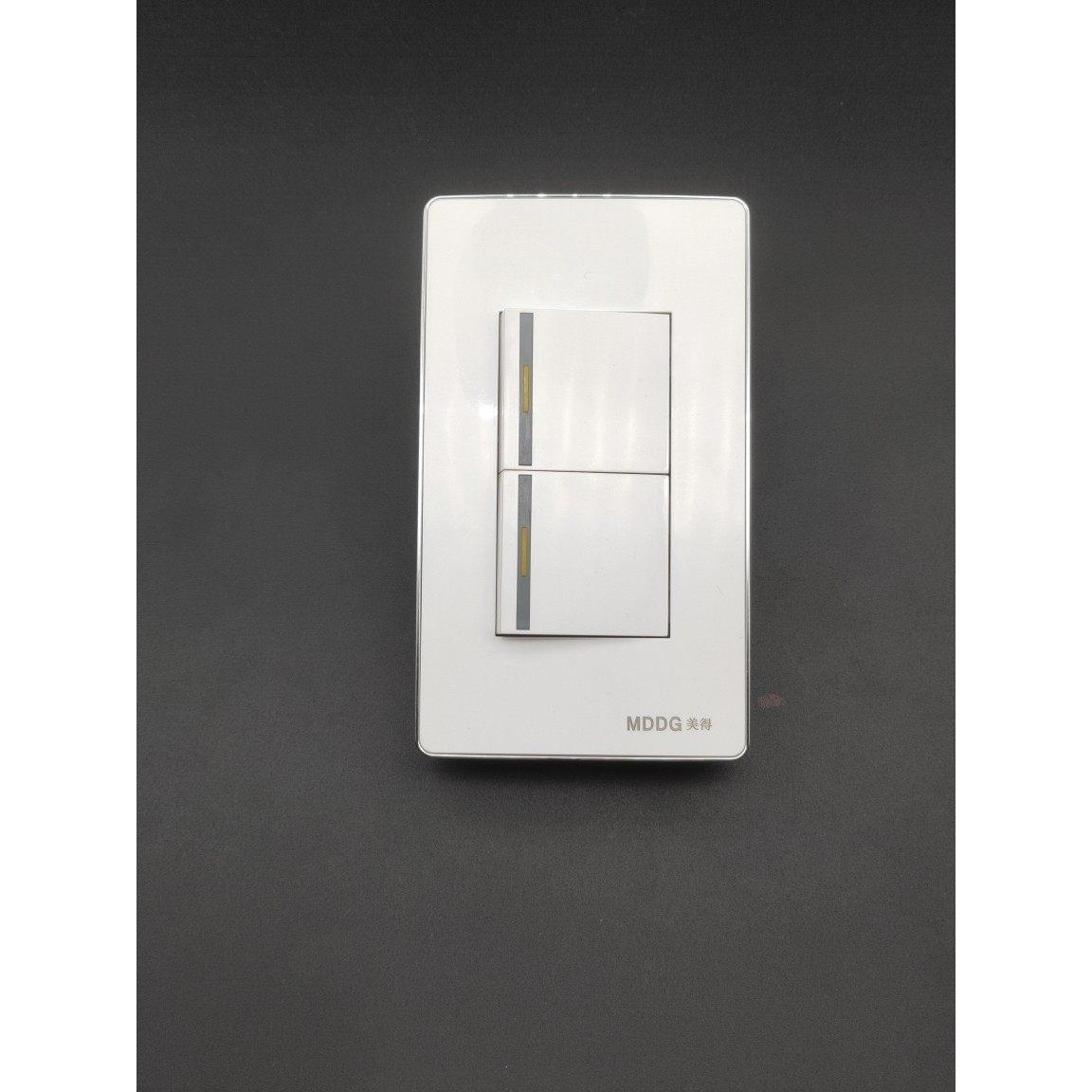 120型二位单控双控开关面板组合模块家用墙壁开关二开2开118128型