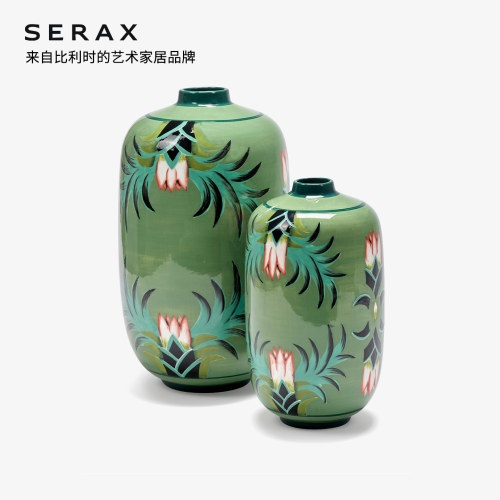 比利时Serax手绘花卉陶瓷花瓶艺术家居装饰摆件新古典风