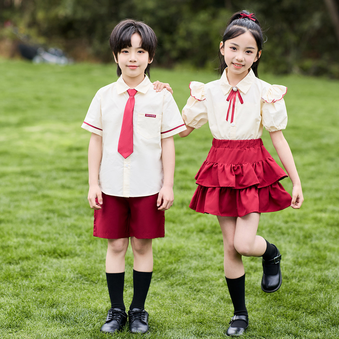 儿童啦啦队演出服六一幼儿园大合唱朗诵表演服装小学生运动会班服