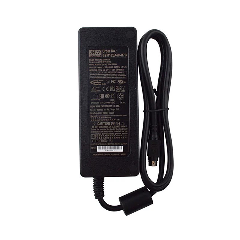 台湾明纬GSM120A48-R7B医疗级电源48V2.5A圆口四针电源适配器