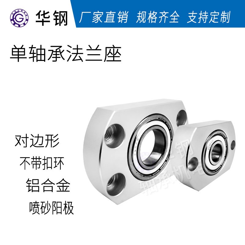 BACN BFF73铝合金轴承固定座扁法兰丝杆轴承支座轴承支架座 GHH