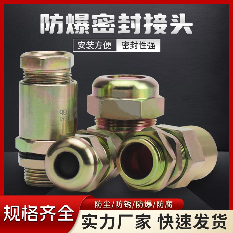 BDM防爆格兰头G3/4电缆密封夹紧接头1/2NPT碳钢M20*.15