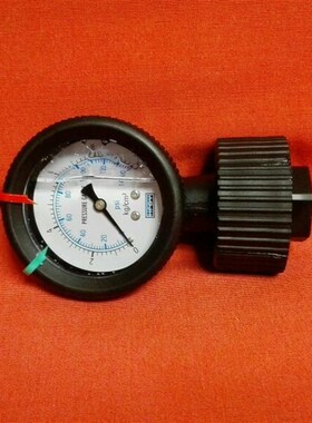 hfdy 黑色塑料外壳防震压力表 内螺纹4分 全包塑0-10kg140psi