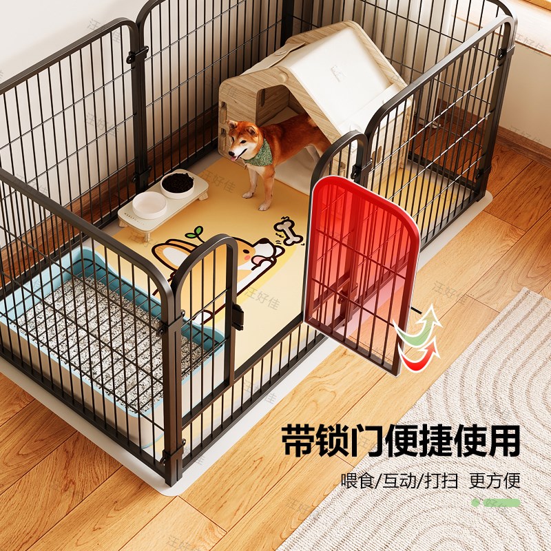 狗狗围栏室内宠物狗笼子泰迪柯基柴犬隔离笼室内大空间门护栏栅栏