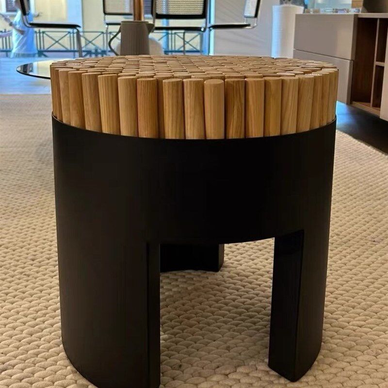 现代简约设计师家用茶室圆凳时尚创意火柴凳换鞋凳圆凳矮凳子餐凳