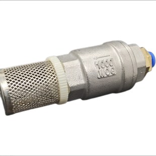 304不锈钢快速气管快插底阀过滤水过滤网止回阀单向阀8mm
