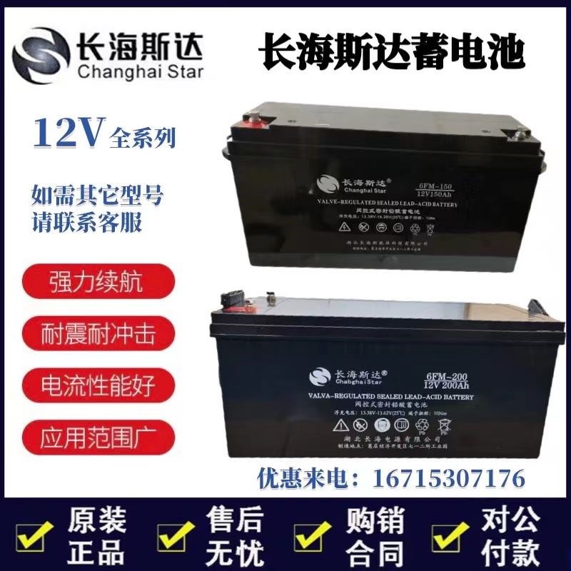 长海斯达蓄电池6FM-100/12V100AH65AH120AH150AH200AHUPS/EPS专用
