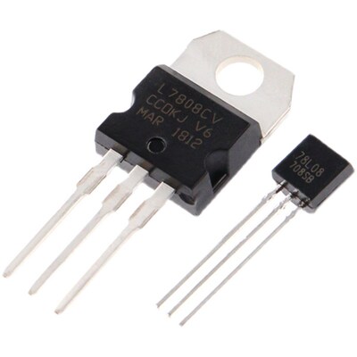 三端稳压管三极管8V 稳压IC L7808CV/78L08 封装TO-92 TO-220