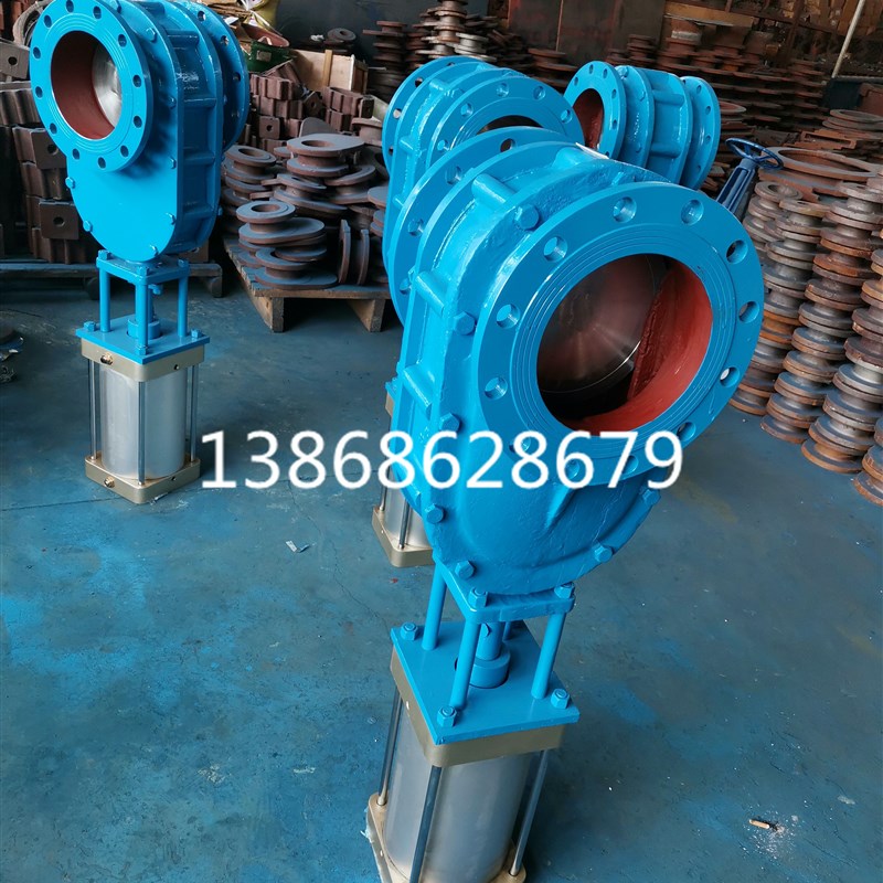PZ644H-10C气动插板阀WCB阀体合金材质气动双闸板阀PZ644H-10C