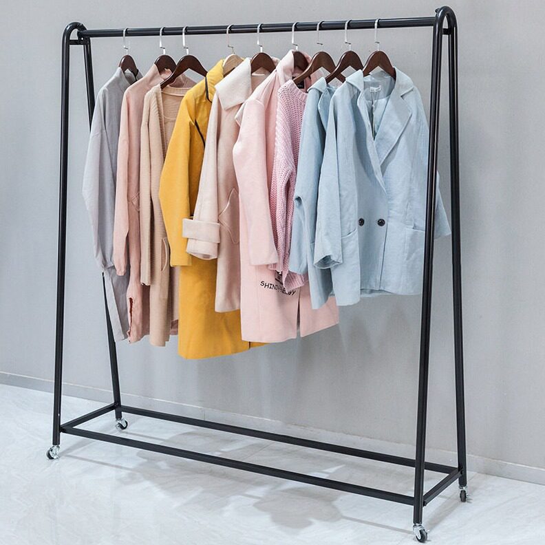 直销简易服装店服装展示架金色女装落地式挂衣架童装陈列架中岛架