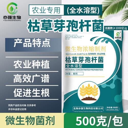 全水溶枯草芽孢杆菌作物枯萎青枯烂根姜瘟根腐根生根壮农用种植
