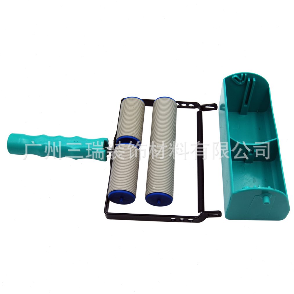 直销7寸双色装饰手工机工具滚筒液体印花盒子墙纸涂料印花机滚花