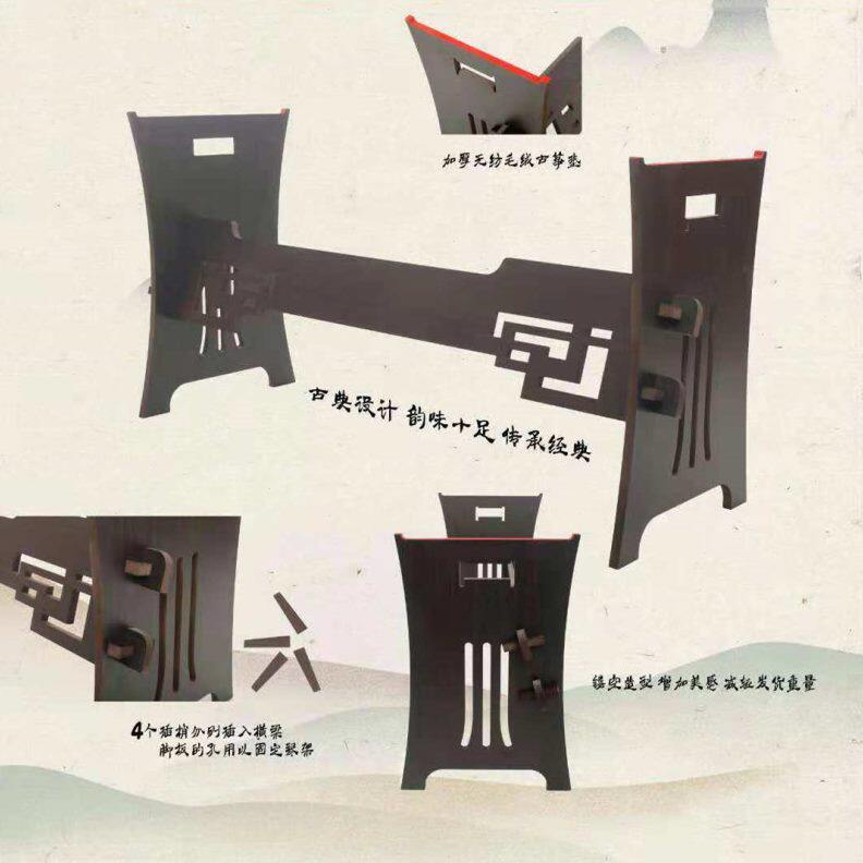 古典通用型镂空古筝架子古筝H型古筝板式琴架