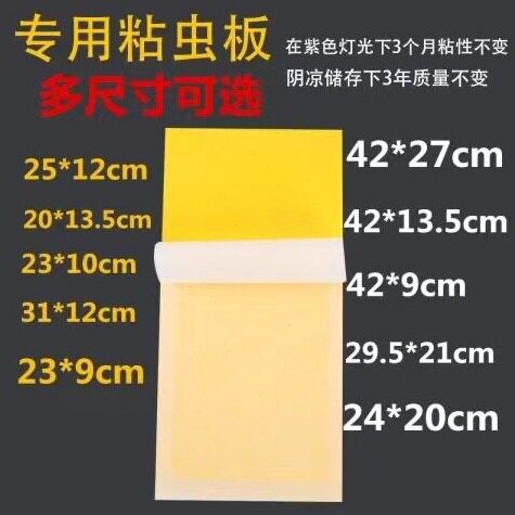 直销粘蝇纸蚊蝇灯专用粘纸粘捕式餐饮店粘蝇纸灭蚊贴粘纸